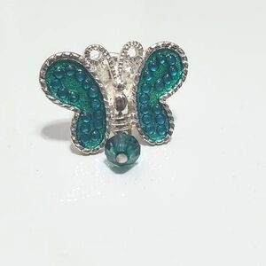 AVON Birthstone Butterfly Lapel Pin Light Green Brooch. 🌴